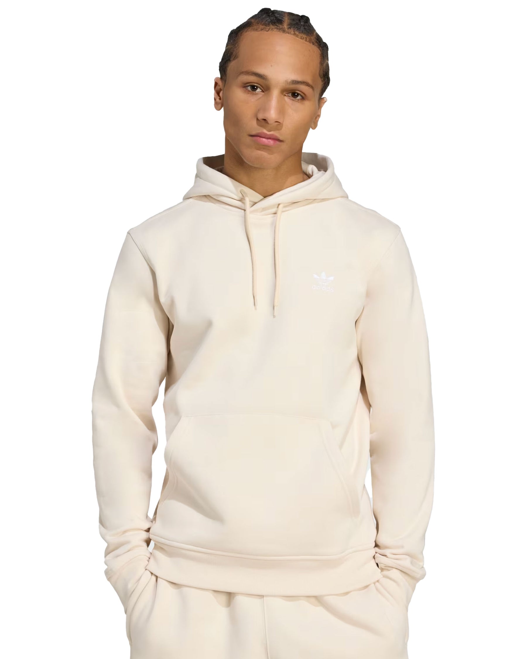 Felpa Uomo Adidas Basic Logo Beige