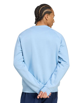 Felpa Uomo Adidas Basic Logo Celeste