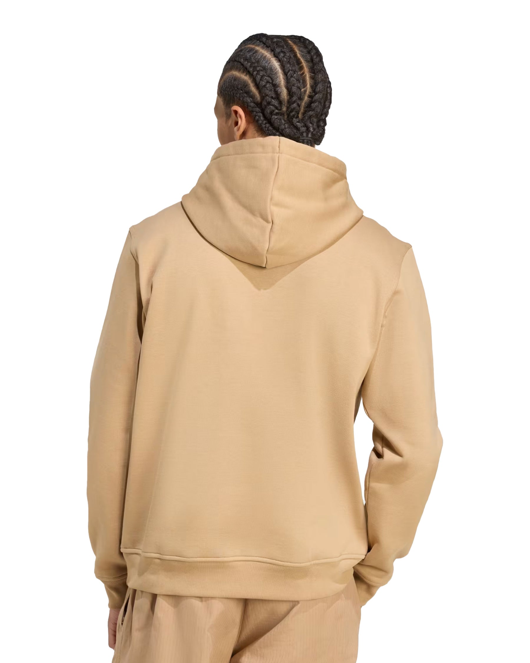 Felpa Uomo Adidas Basic Logo Marrone