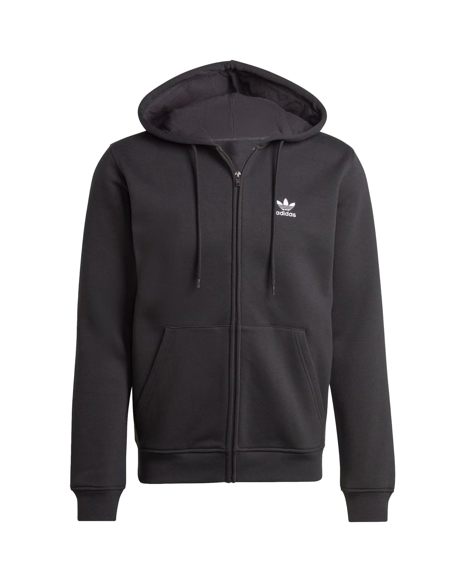 Felpa Uomo Adidas Full Zip Nero