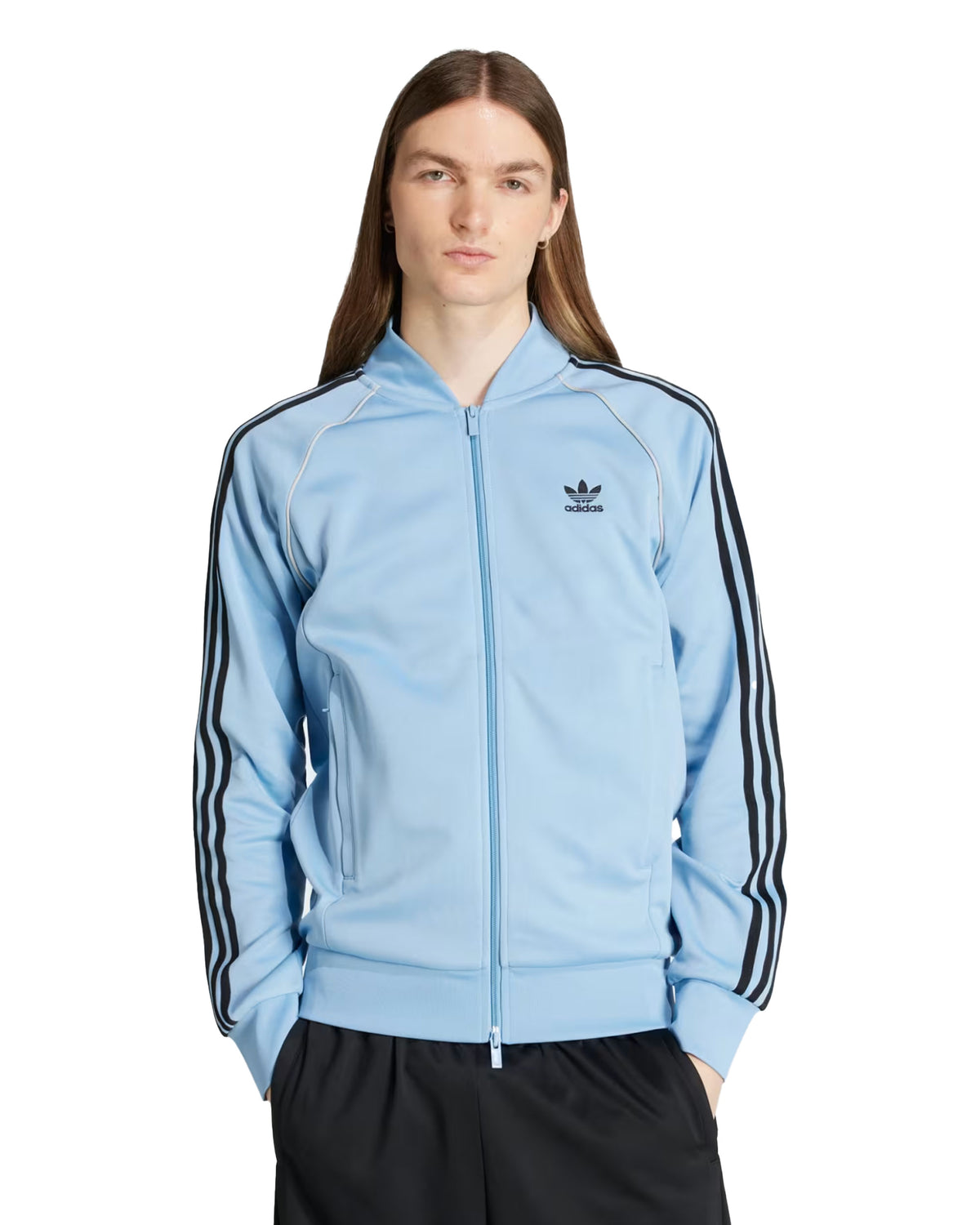 Felpa Uomo Adidas SST Superstar Track Celeste