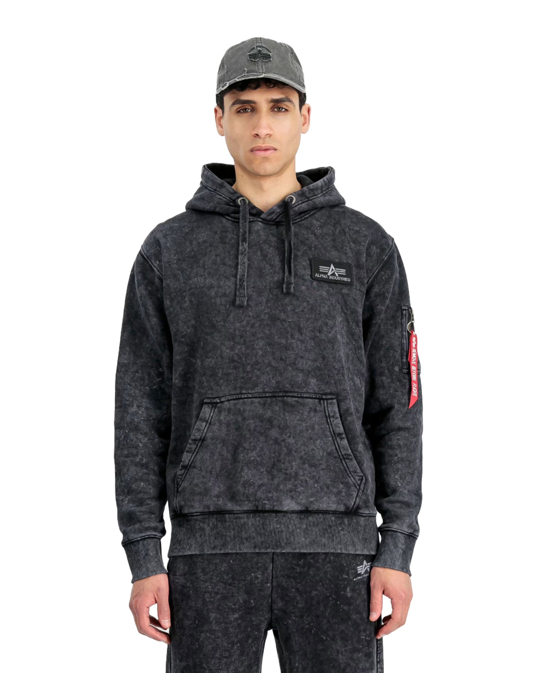 Felpa Uomo Alpha Industries Back Print Hoodie Vinta