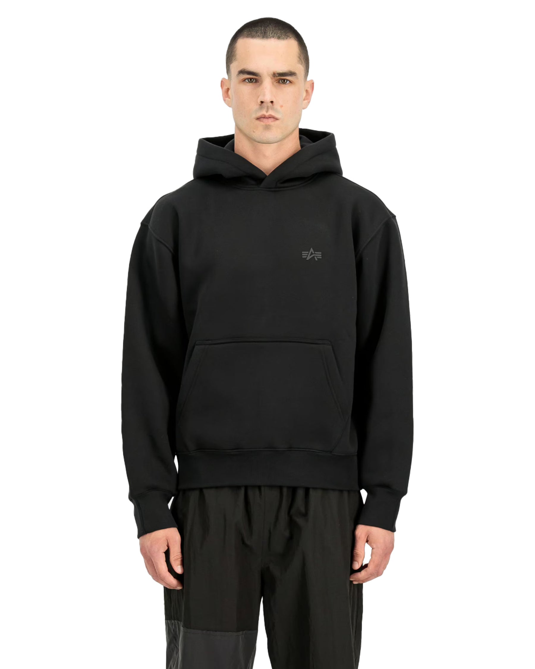 Felpa Uomo Alpha Industries Base Hoodie UV Nero
