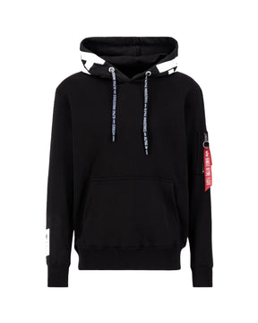 Felpa Uomo Alpha Industries Big Logo Black