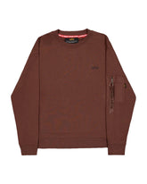 Felpa Uomo Alpha Industries DTM ML Sweatshirt Marrone
