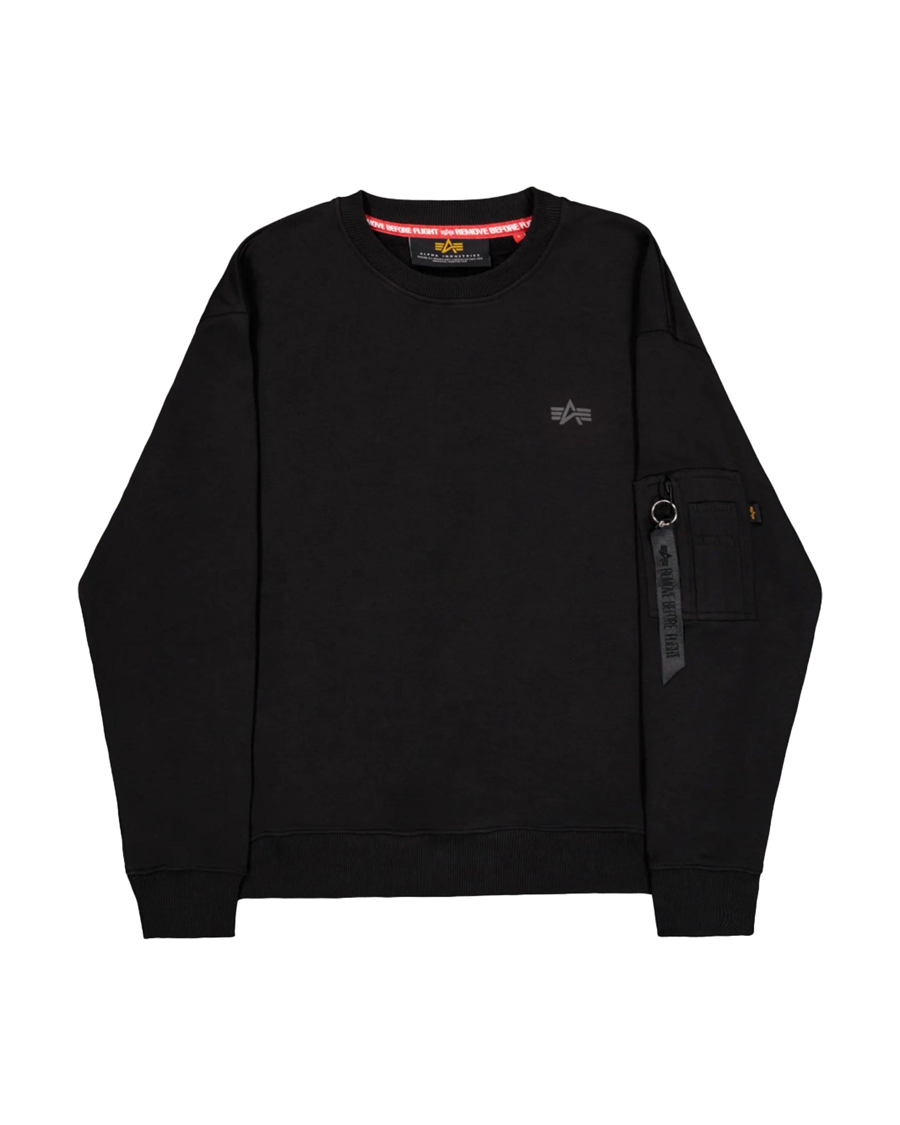 Felpa Uomo Alpha Industries DTM ML Sweatshirt Nero