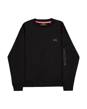 Felpa Uomo Alpha Industries DTM ML Sweatshirt Nero