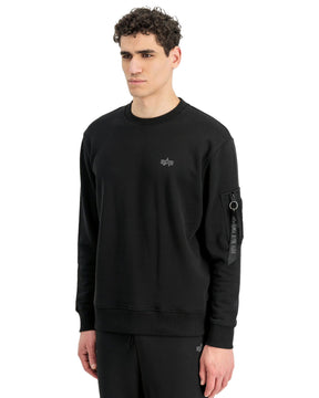 Felpa Uomo Alpha Industries DTM ML Sweatshirt Nero