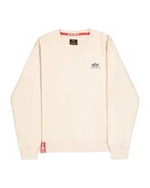 Felpa Uomo Alpha Industries Small Logo Jet Stream White