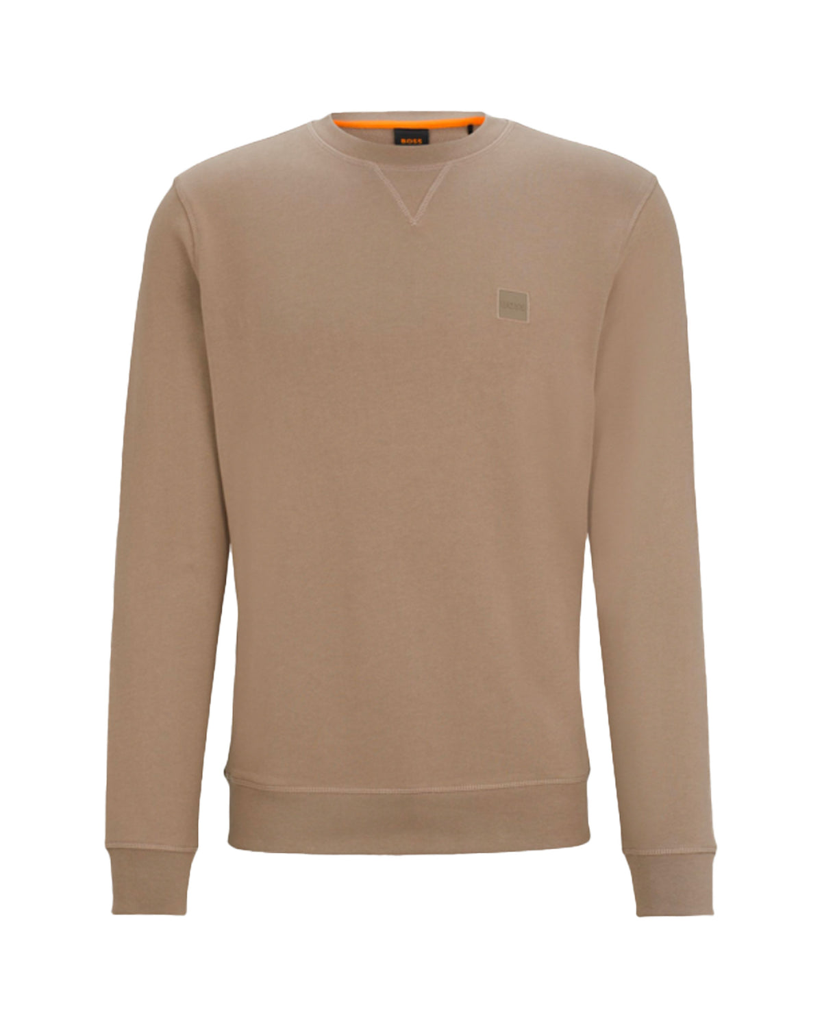 Man Sweatshirt Boss Basic Logo Beige