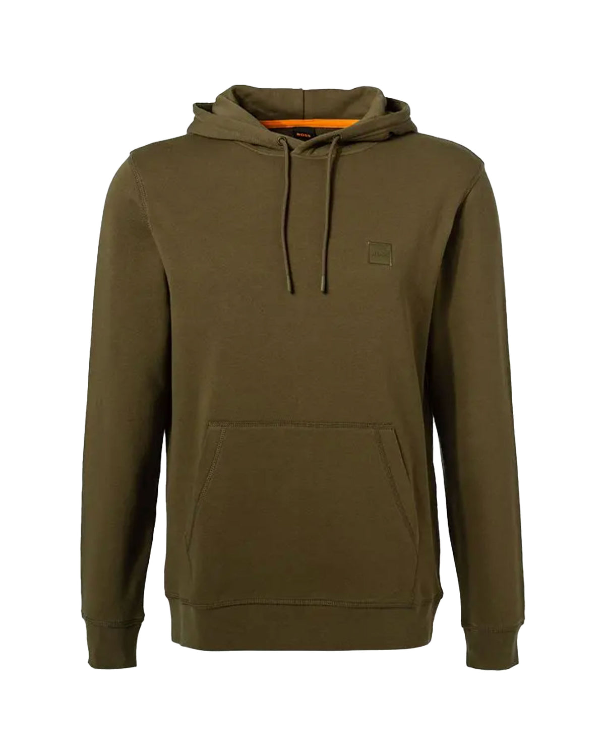 Man Hoodie Boss Basic Logo Military Green