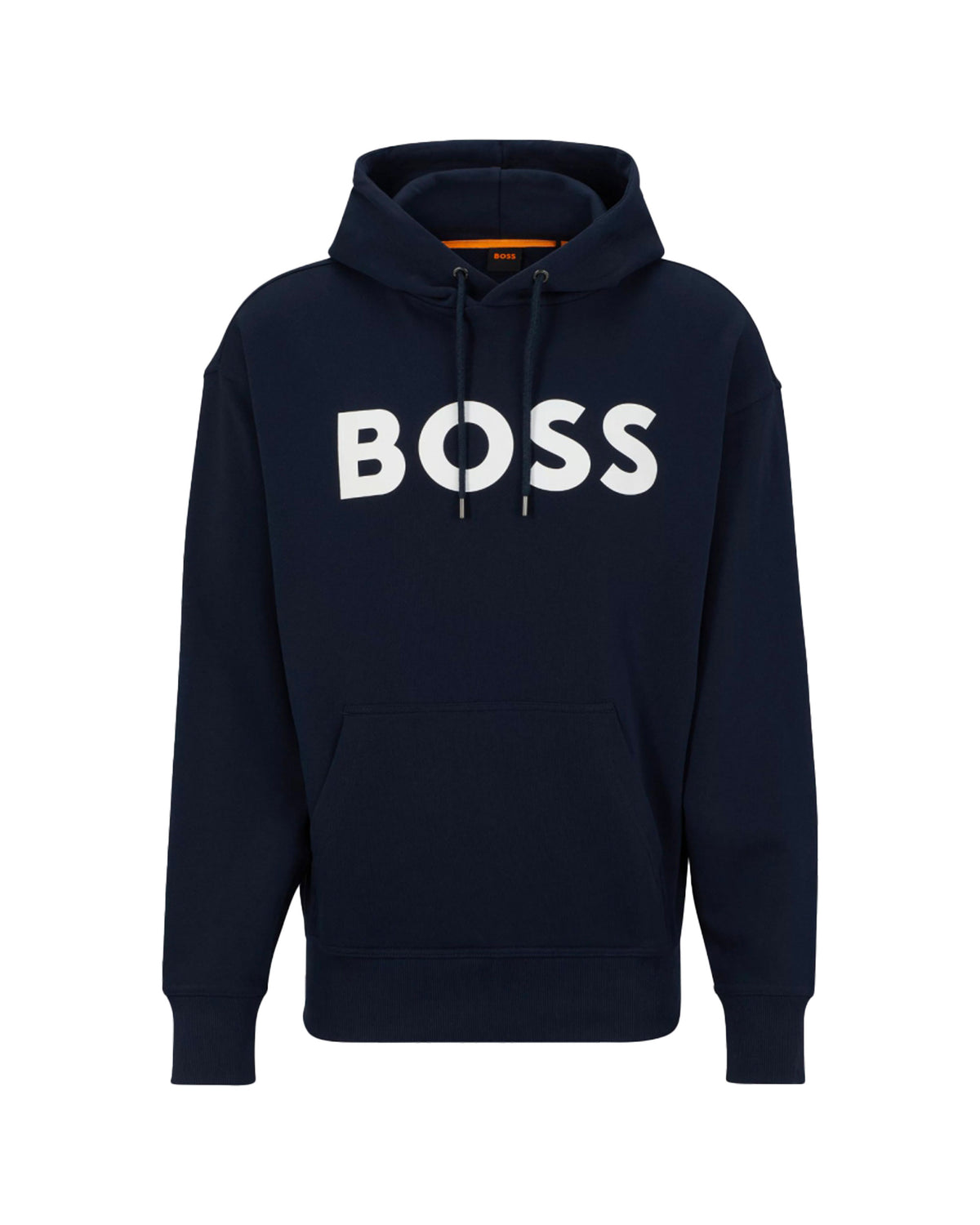 Felpa Uomo Boss Big Logo Blu