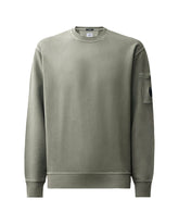 CP Company Men's Sweatshirt Brushed And Emerized Diagonal Fleece Creawneck Lens Sweatshirt Castor Gray