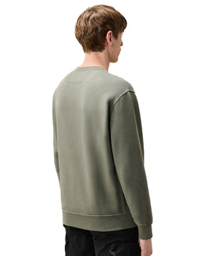 CP Company Men's Sweatshirt Brushed And Emerized Diagonal Fleece Creawneck Lens Sweatshirt Castor Gray
