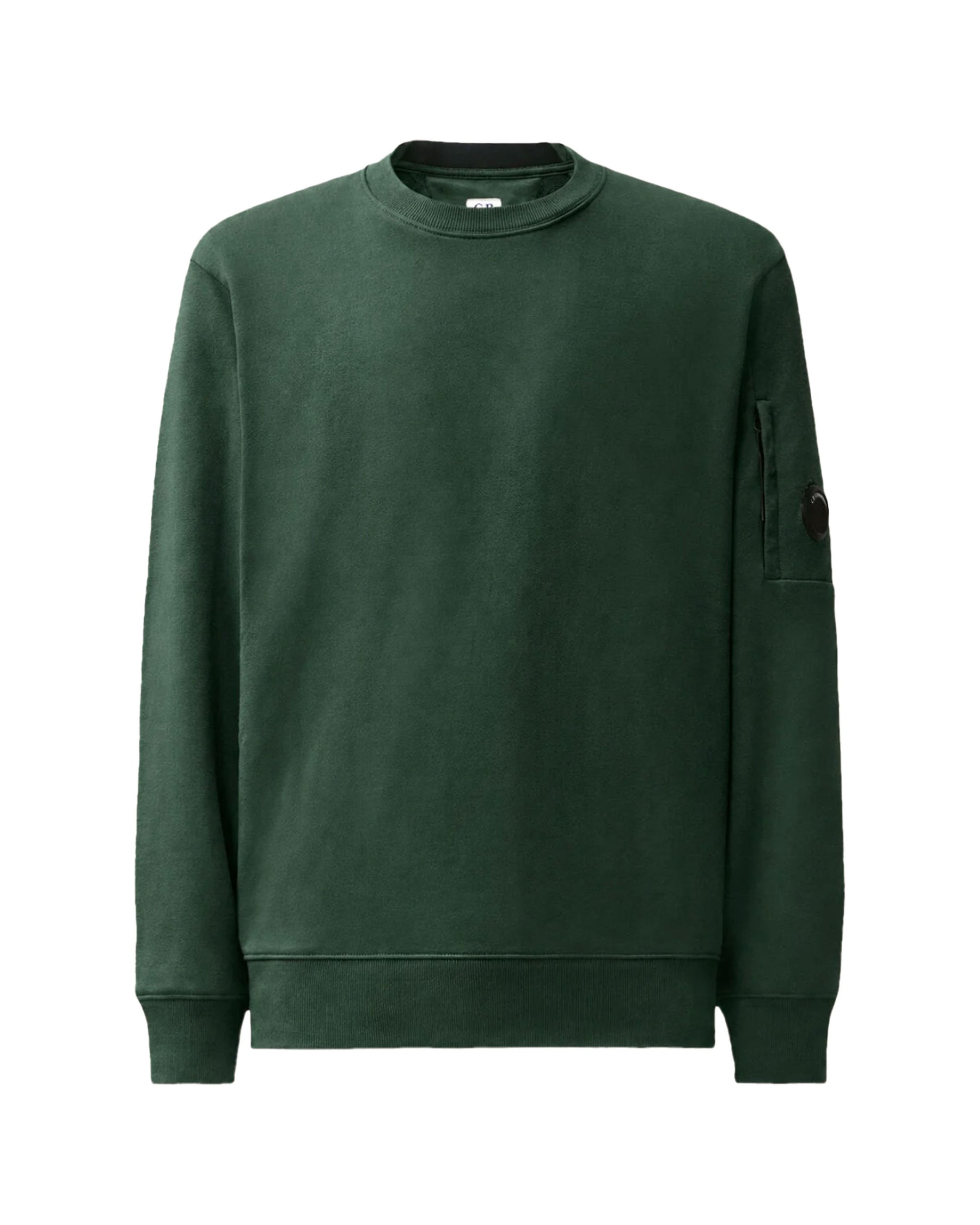 CP Company Men's Sweatshirt Brushed And Emerized Diagonal Fleece Creawneck Lens Sweatshirt ponderosa Pine