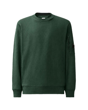 CP Company Men's Sweatshirt Brushed And Emerized Diagonal Fleece Creawneck Lens Sweatshirt ponderosa Pine