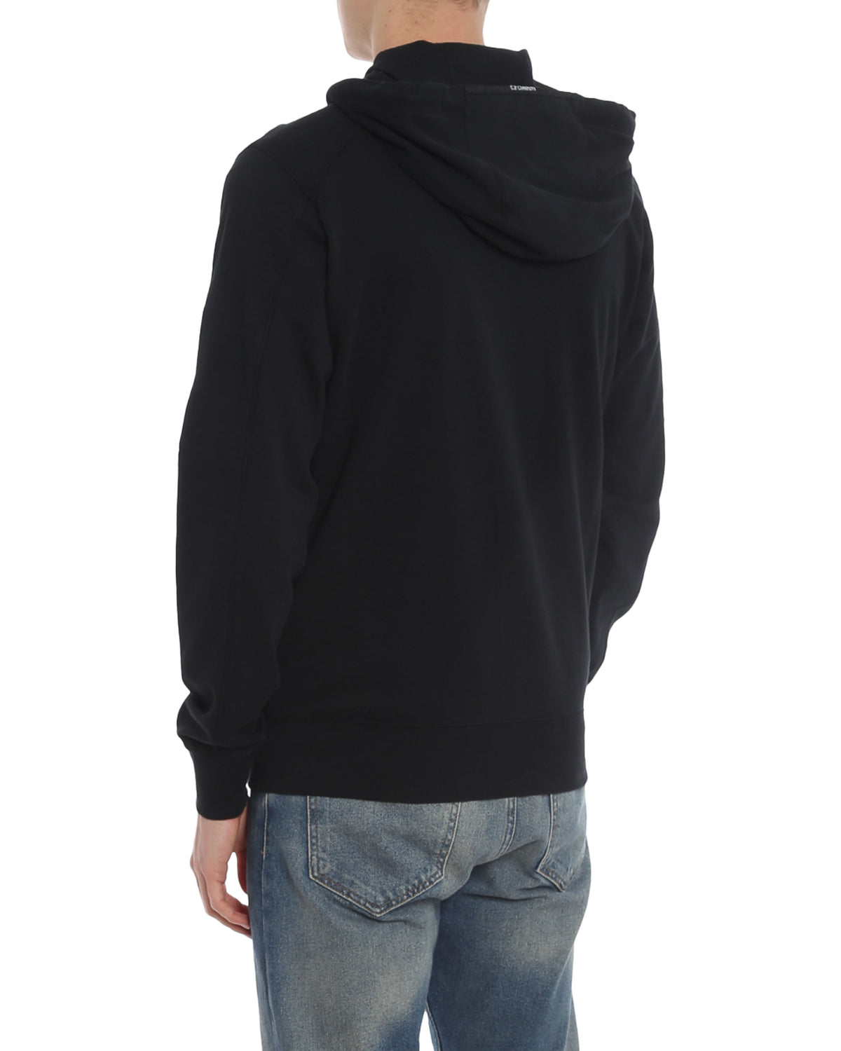 Felpa Uomo CP Company Light Fleece Full Zip Nero