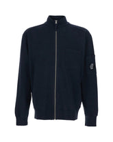 Felpa Uomo Full Zip Lens Sweatshirt Total Eclipse Blu