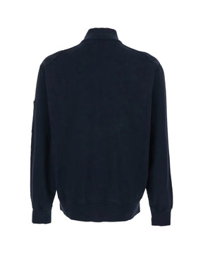 Felpa Uomo Full Zip Lens Sweatshirt Total Eclipse Blu