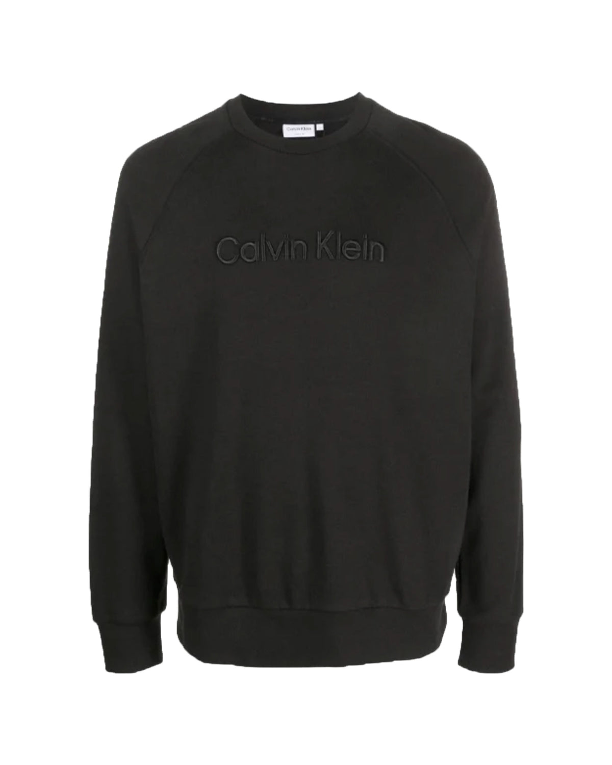 Felpa Uomo Calvin Klein Iconic Logo Refibra Sweatshirt Nero