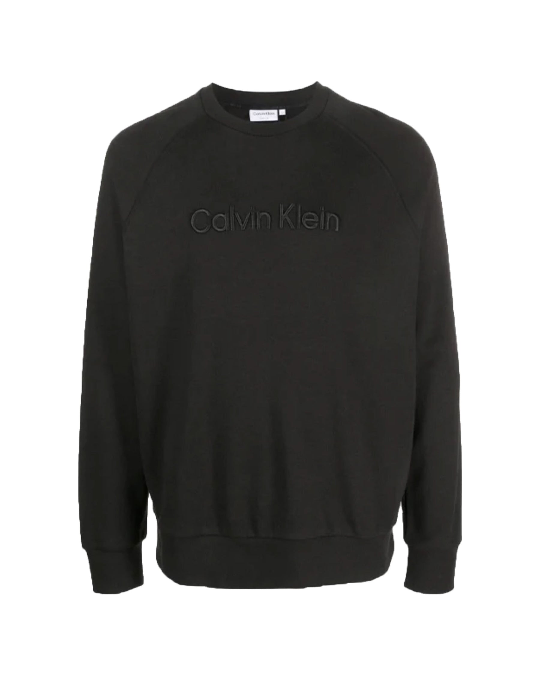 Felpa Uomo Calvin Klein Iconic Logo Refibra Sweatshirt Nero
