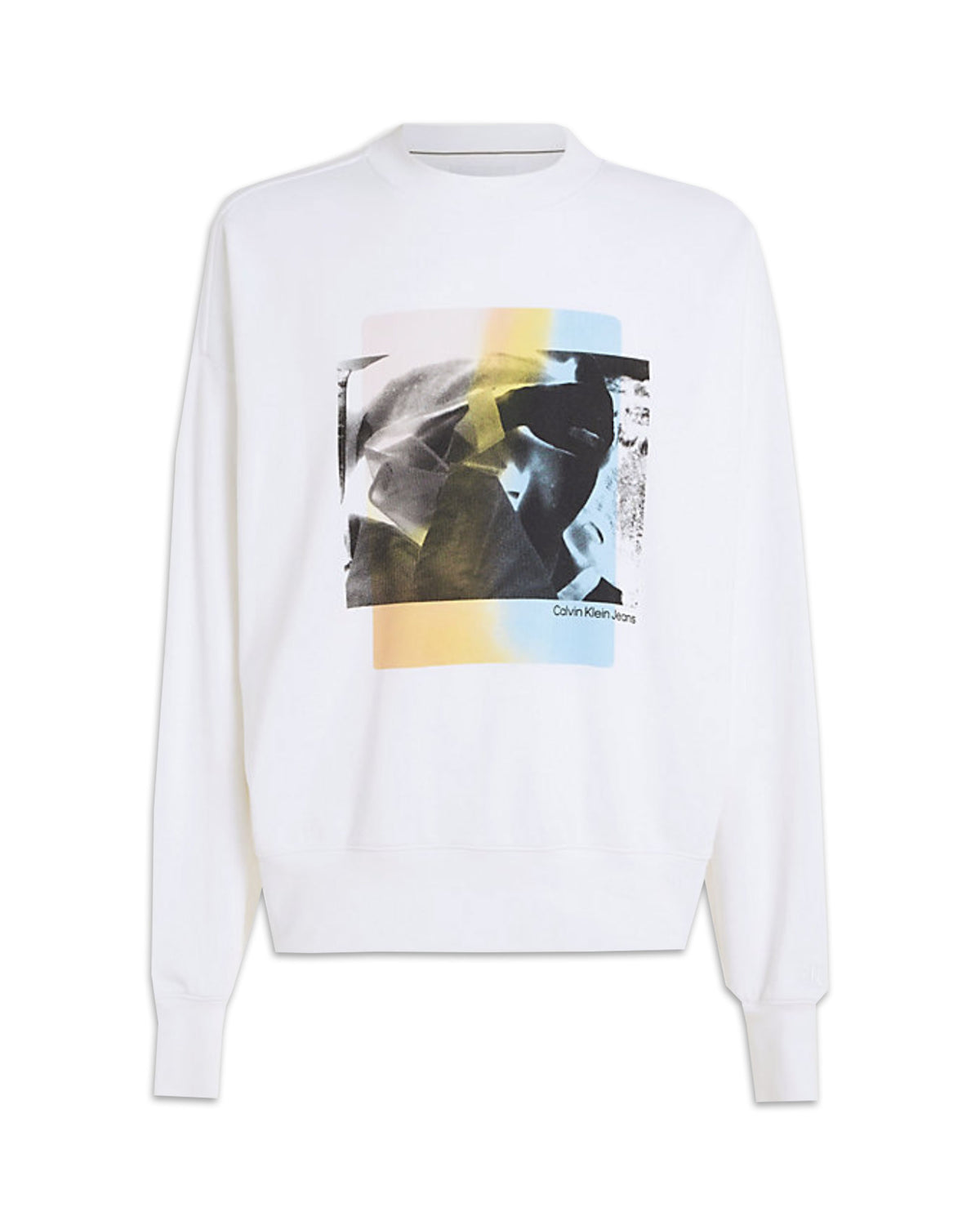 Man Sweatshirt Calvin Klein Multi Layered Photo Crewneck