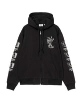 Carhartt Wip Men's Sweatshirt Hooded Playing Cards Jacket Black