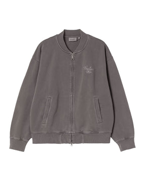 Carhartt Wip Longhand Bomber Men's Sweatshirt Black Stone Wash