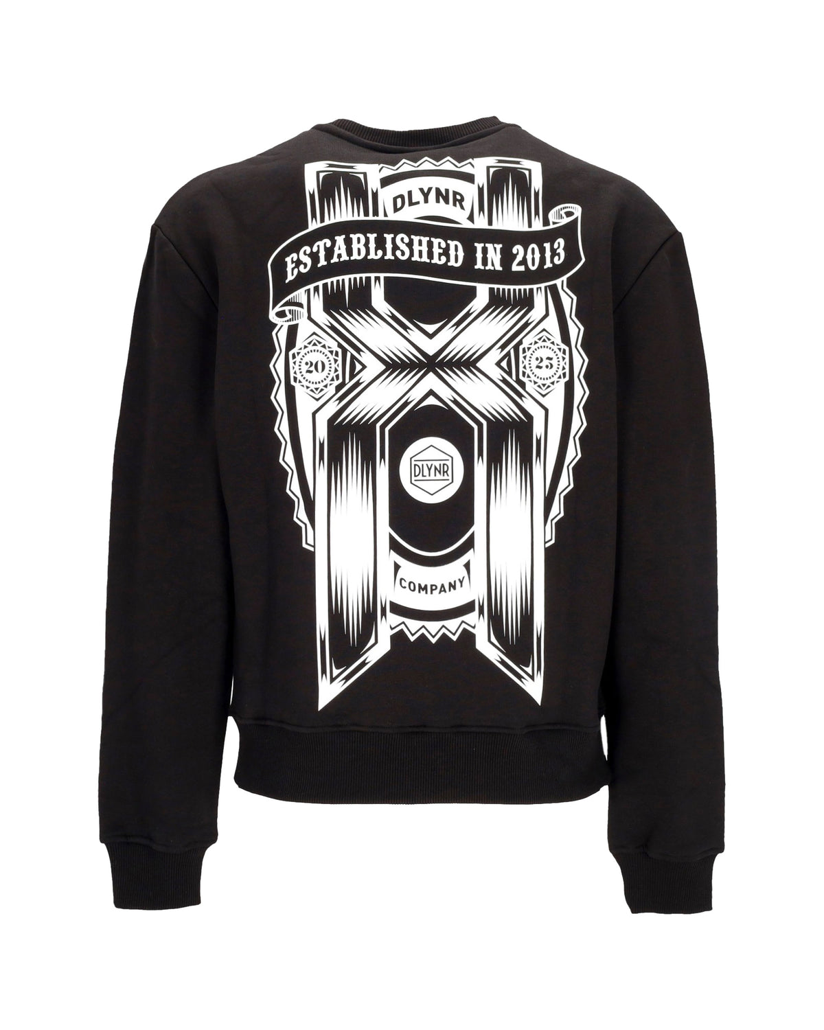 Man Sweatshirt DLYNR 10 Years Crewneck Black