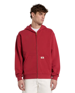Felpa Uomo Dickies Fostoria Full Zip Hoodie Rosso