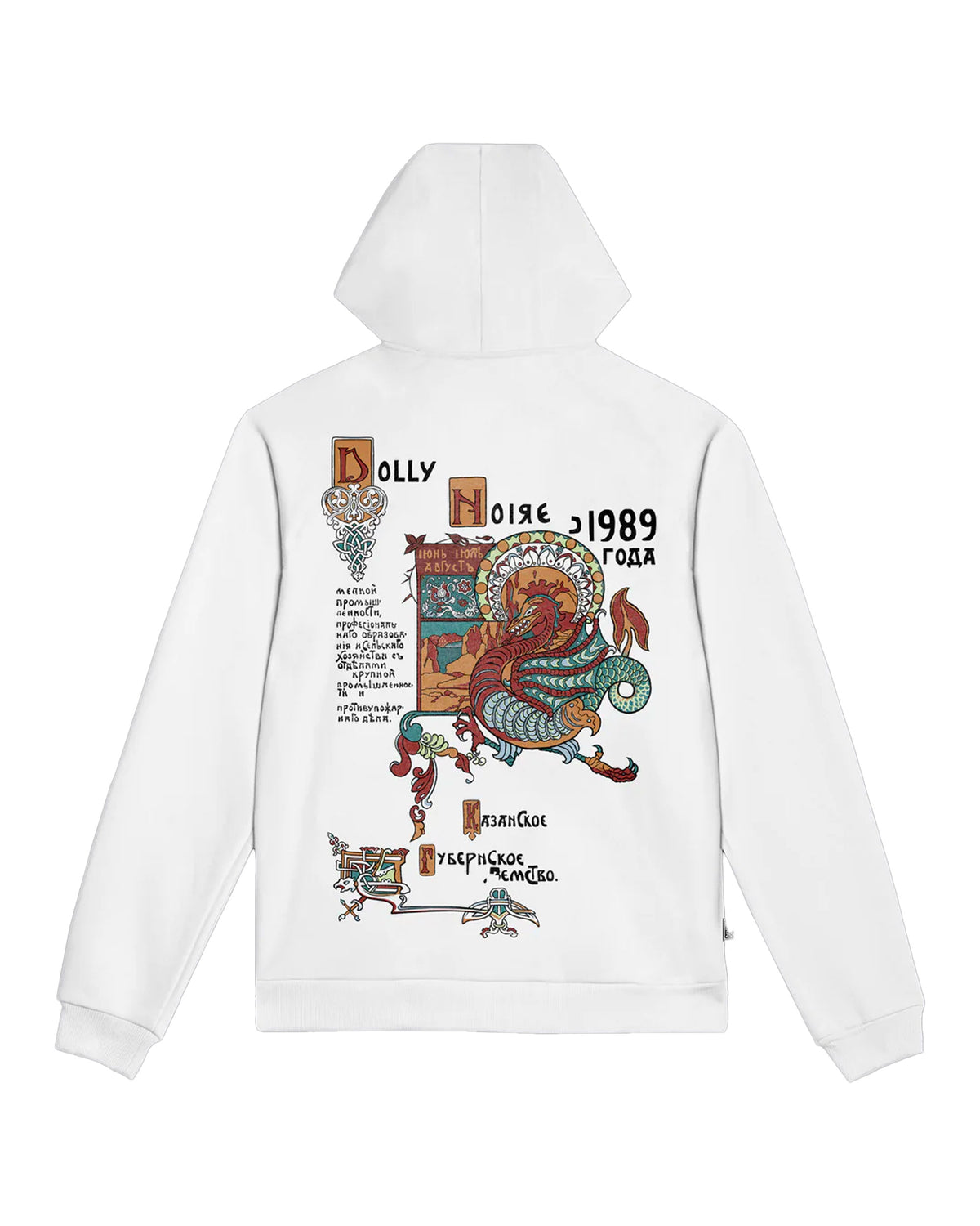 Man Hoodie Dolly Noire Ancient Dragon White