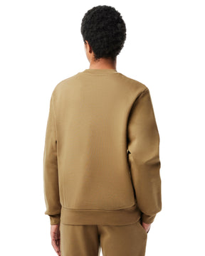 Man Crewneck Sweatshirt Basic Logo Lacoste Brown