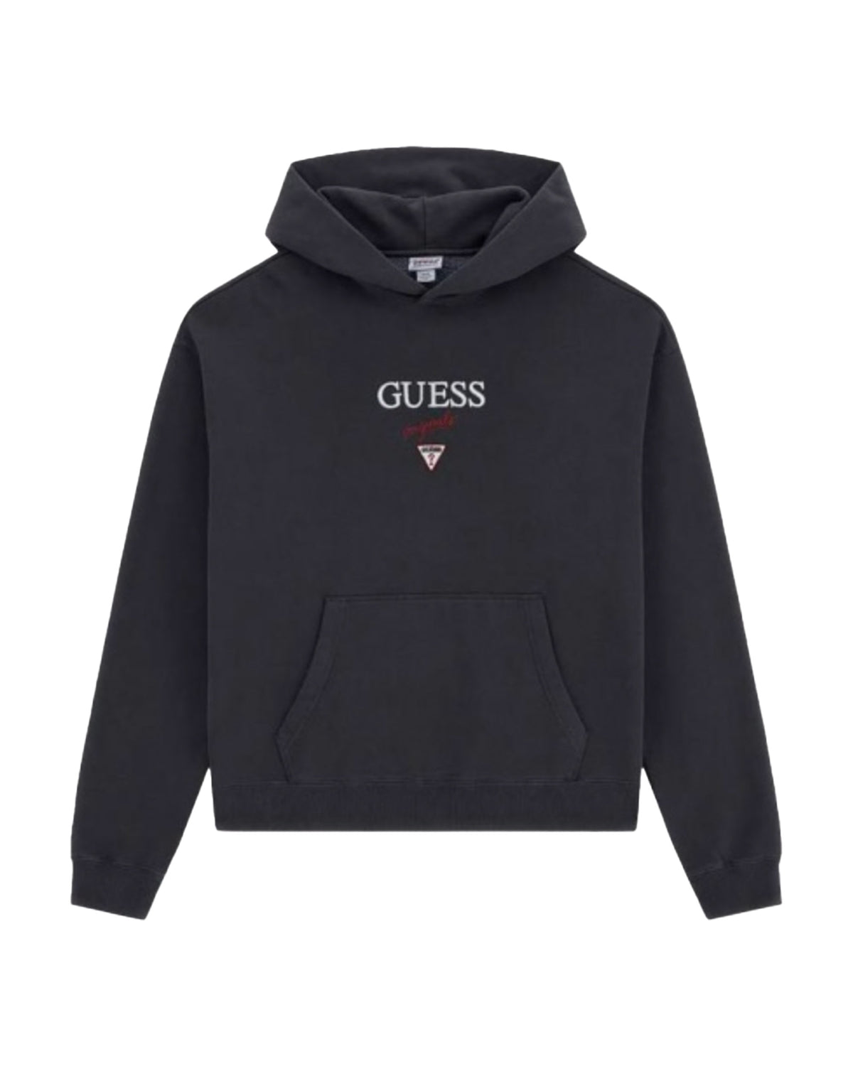 Man Hoodie Guess Originals Baker Logo Black