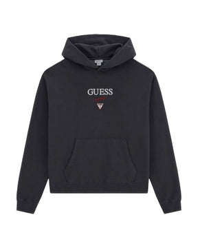 Felpa Uomo Guess Originals Baker Logo Hoodie Nero