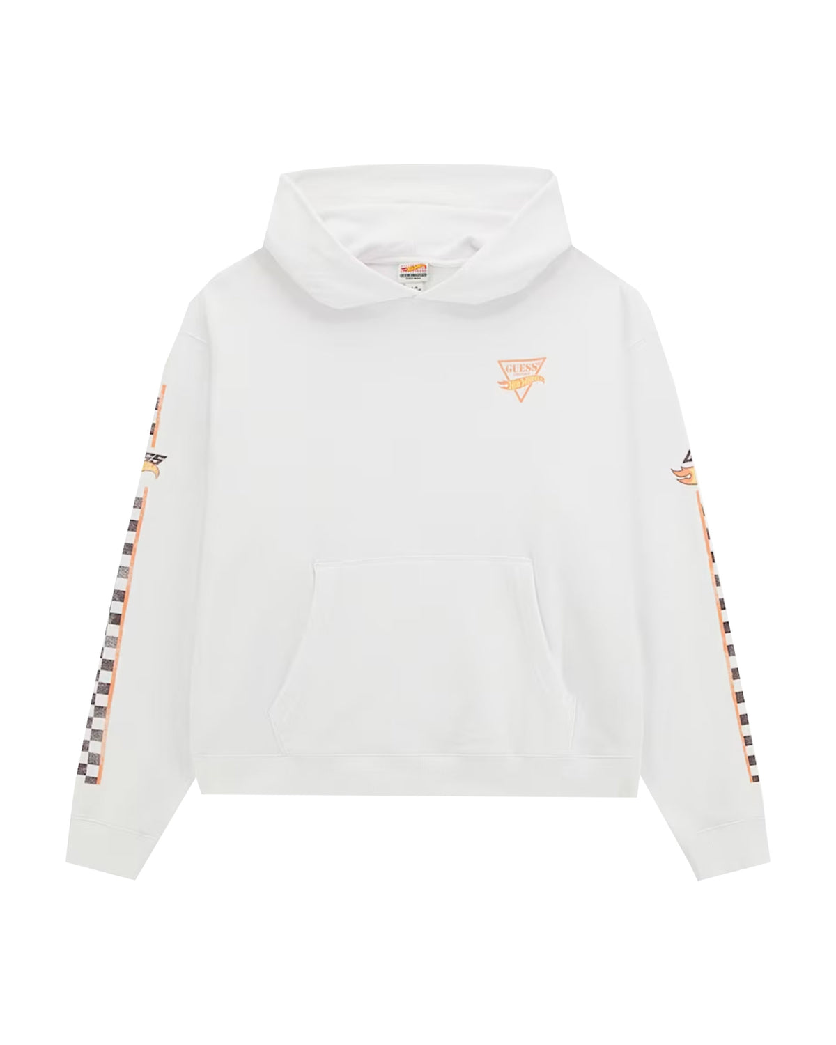 Man Hoodie Guess x Hot Weels White