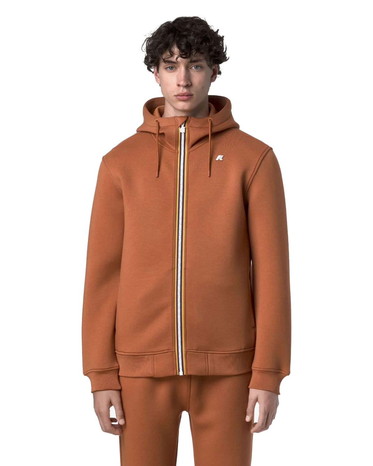 Man's Hoodie K-Way Rainer Spacer Orange