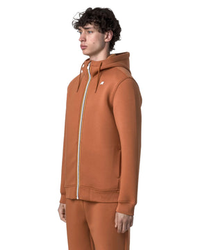 Man's Hoodie K-Way Rainer Spacer Orange
