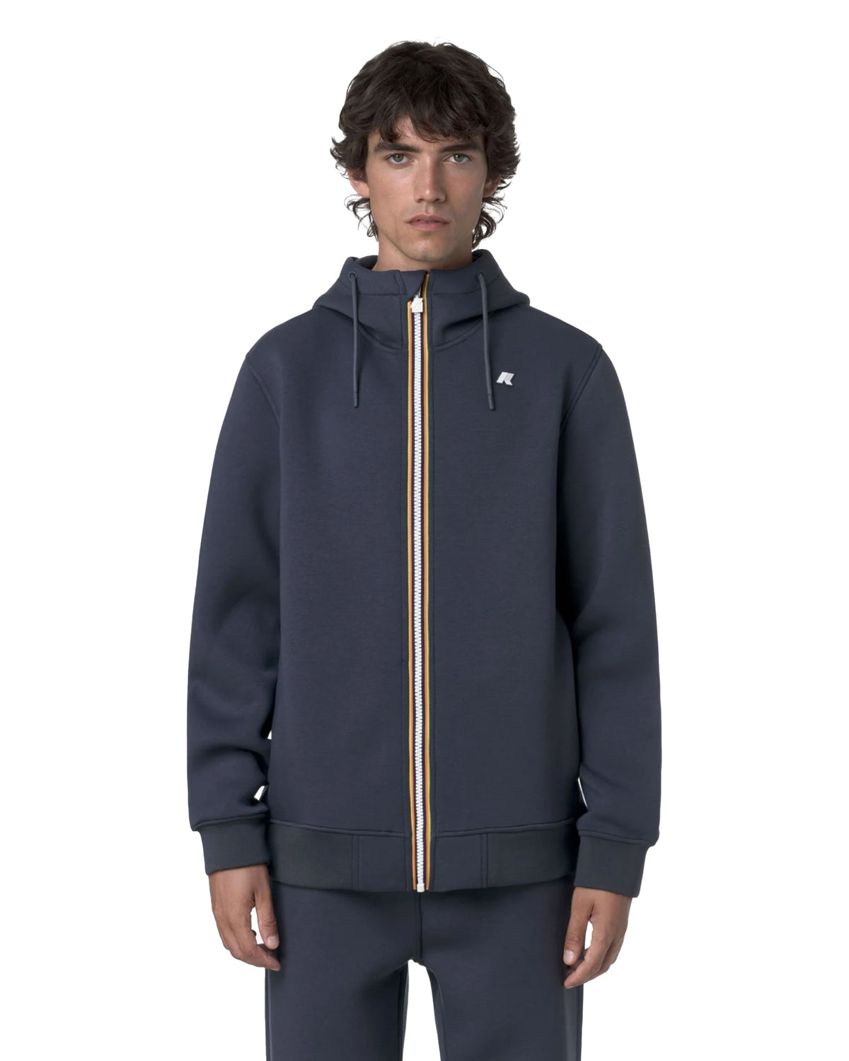 Man's Hoodie K-Way Rainer Spacer Light Blue