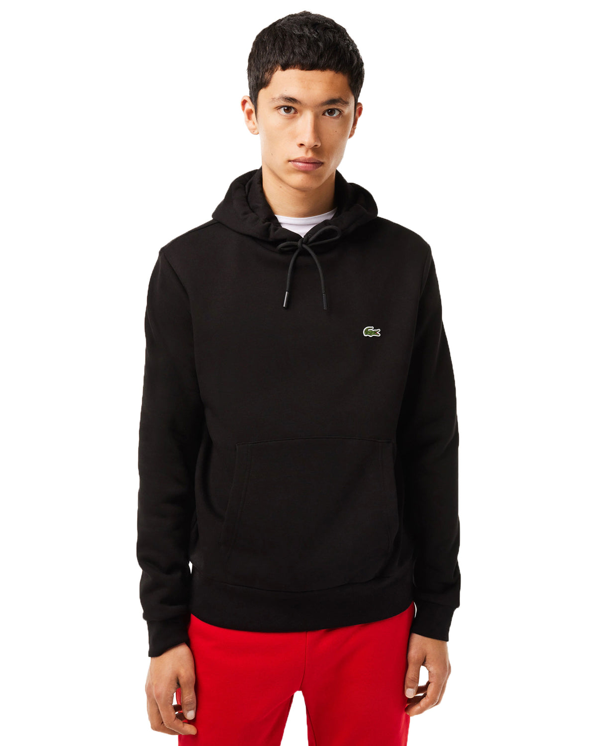 Man Hoodie Lacoste Basic Logo Black