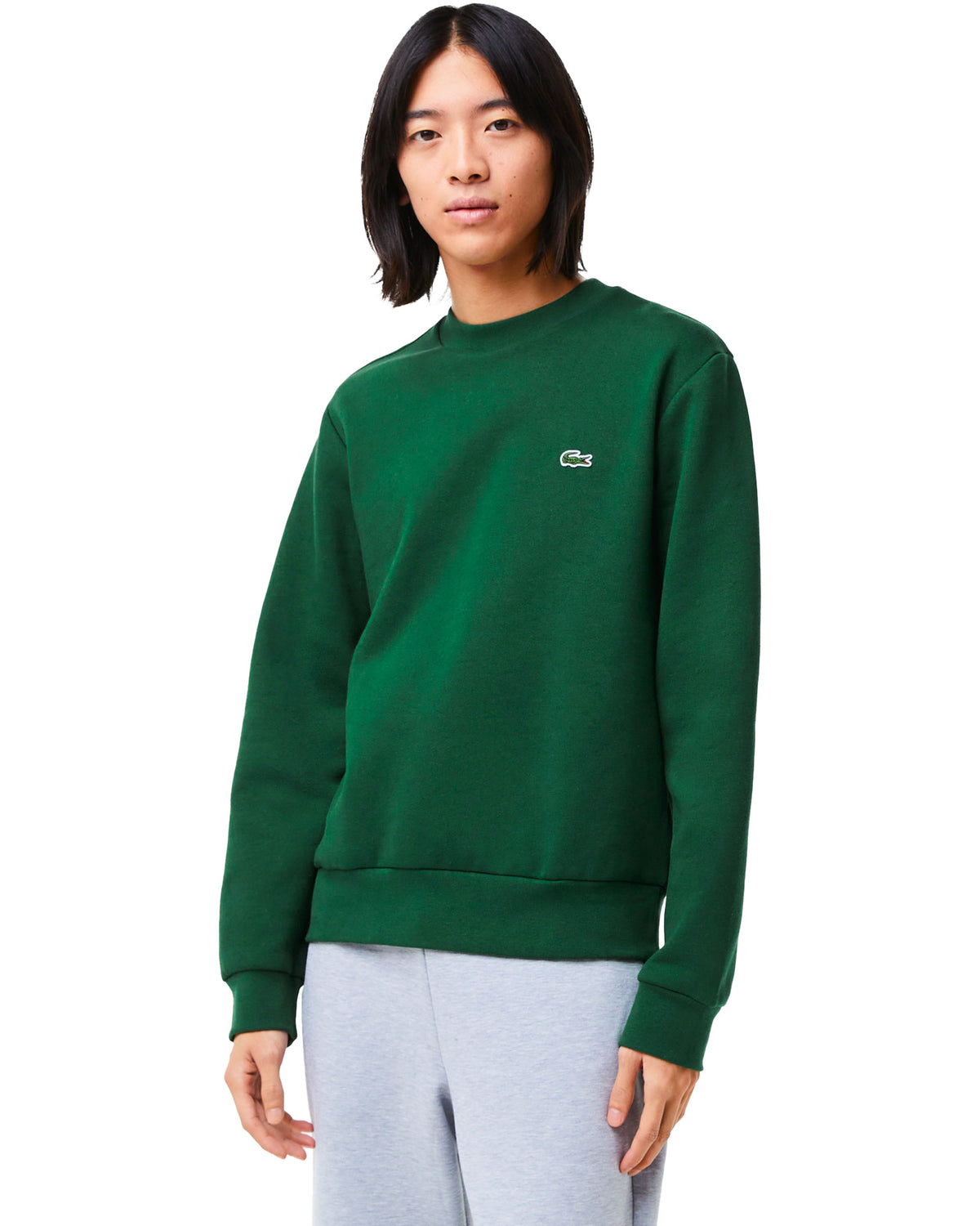 Man Sweatshirt Lacoste Basic Logo Green