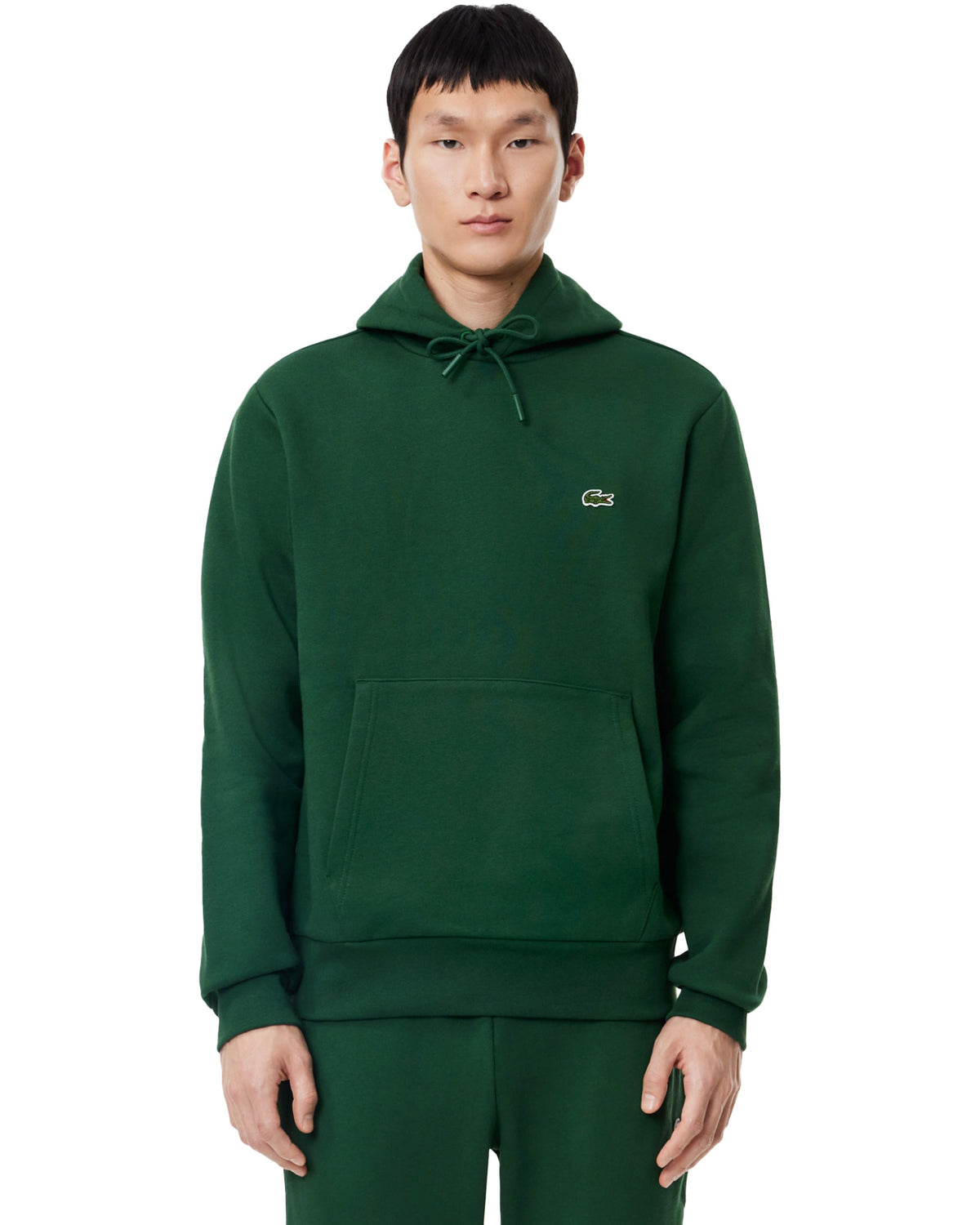 Felpa Uomo Lacoste Basic Logo Verde