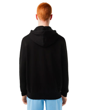 Man Hoodie Lacoste Full Zip Basic Black