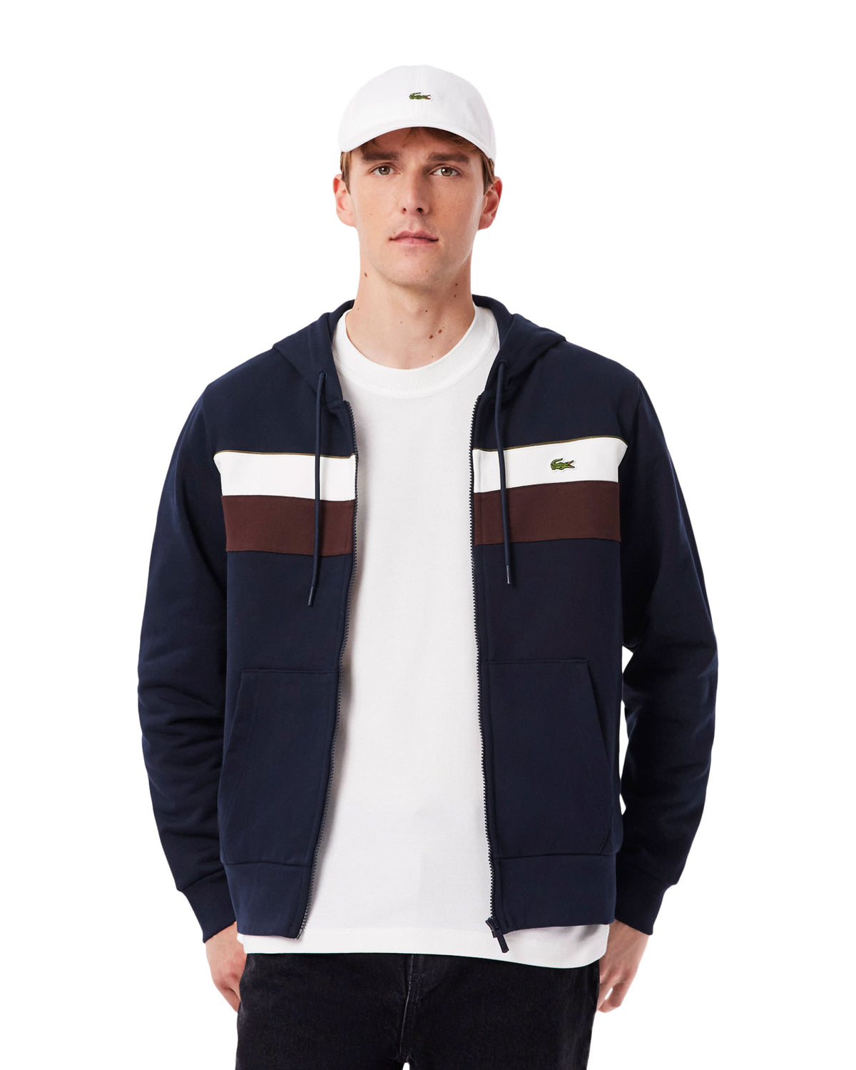 Felpa Uomo Lacoste Full Zip Blu