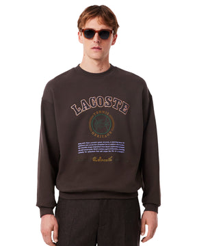 Felpa Uomo Lacoste Heritage Marrone