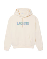 Felpa Uomo Lacoste Loose Fit Logo Ricamato Panna