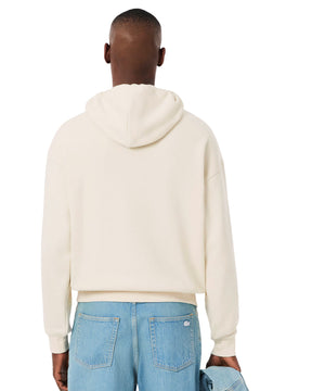 Felpa Uomo Lacoste Loose Fit Logo Ricamato Panna