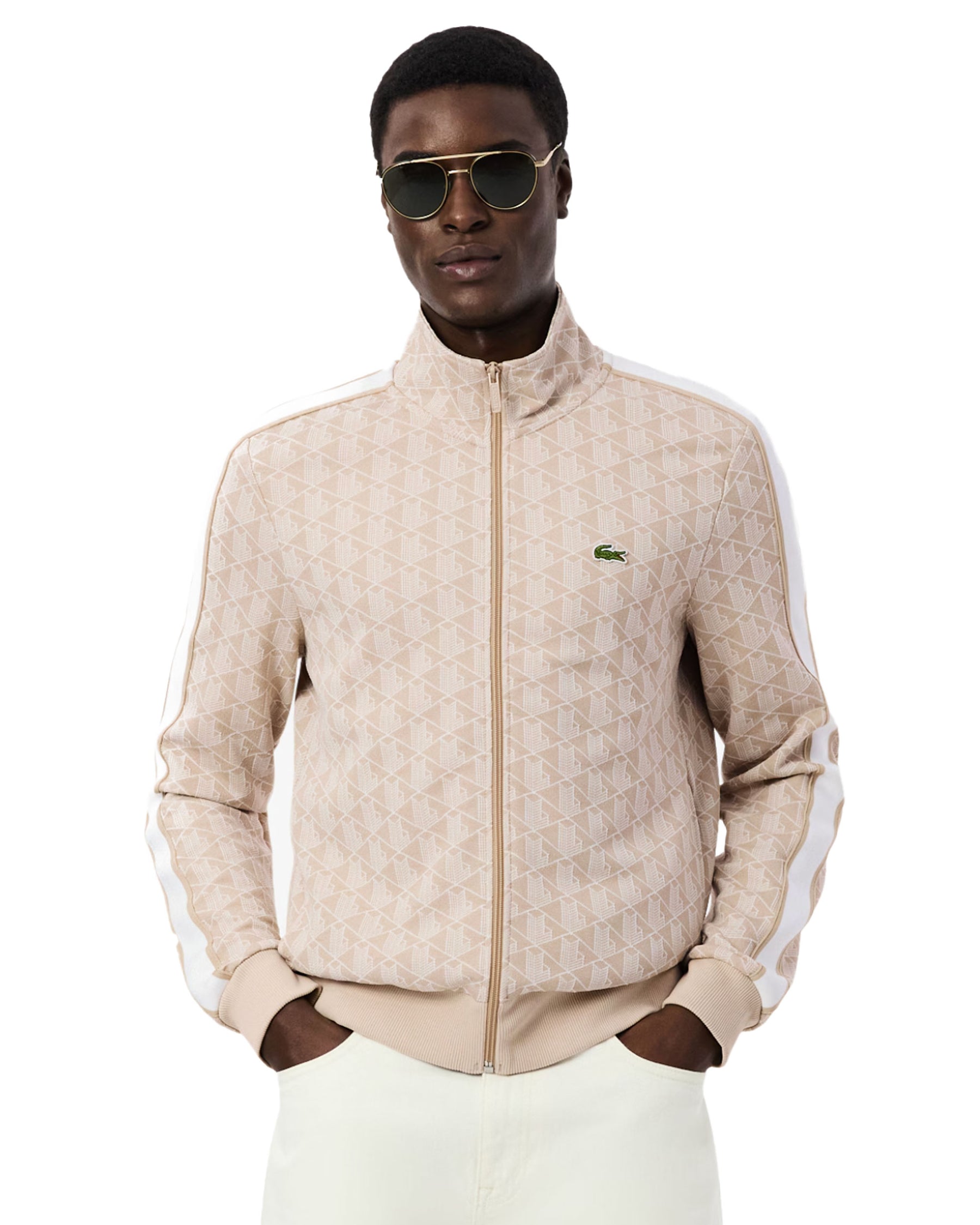 Lacoste Monogram Beige Men's Sweatshirt