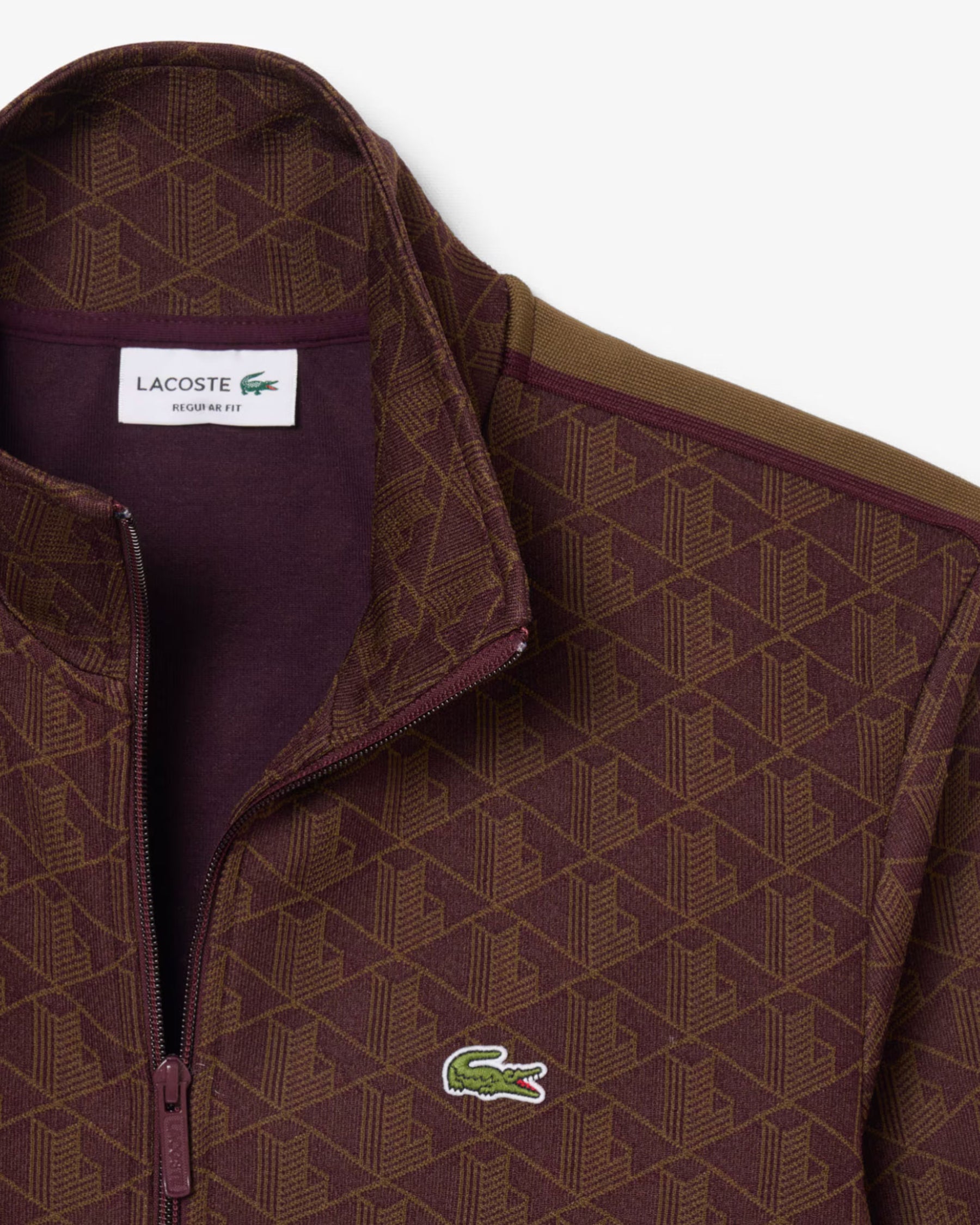 Men's Lacoste Monogram Brown Sweatshirt