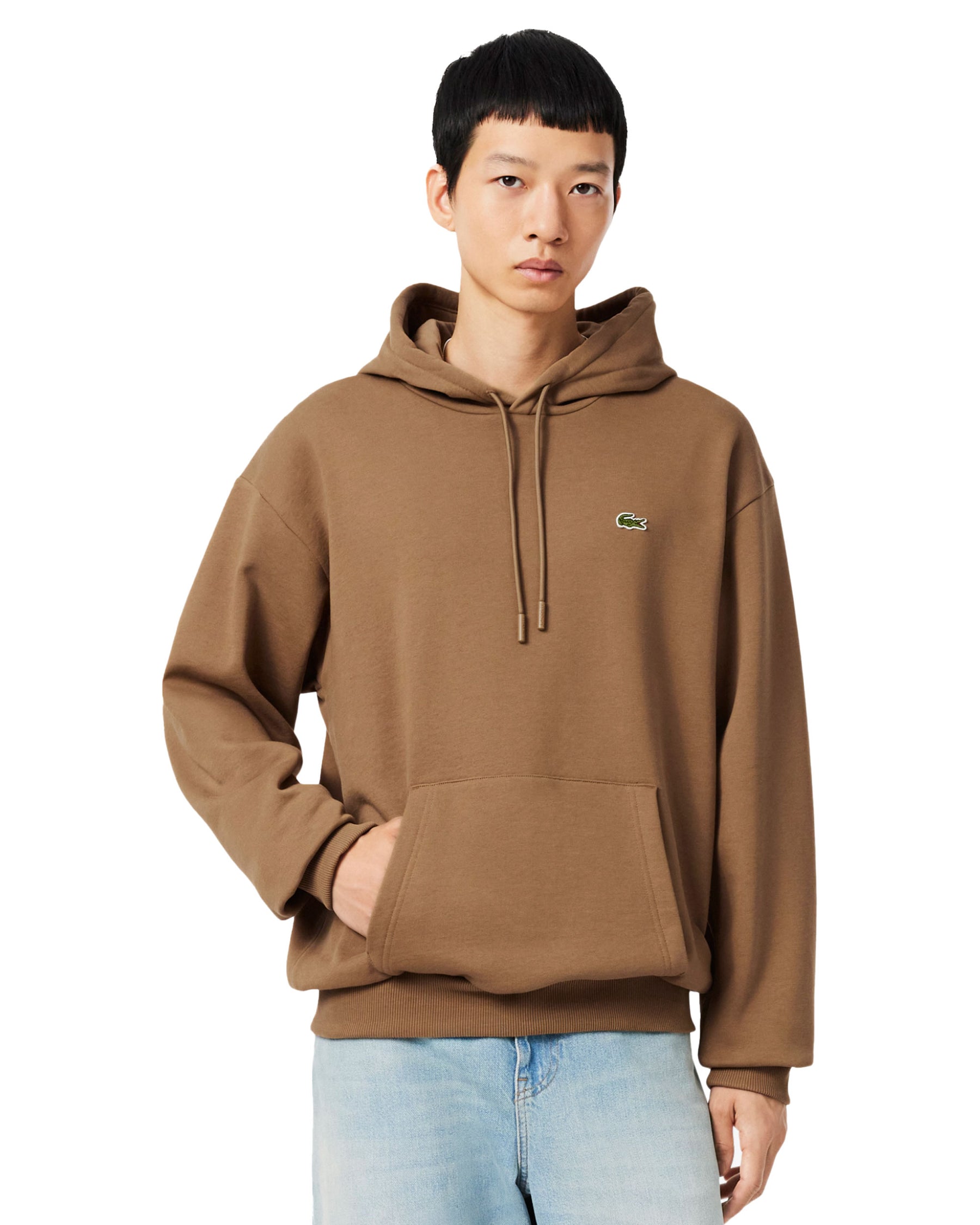 Lacoste Men's Sweatshirt with Brown Hood