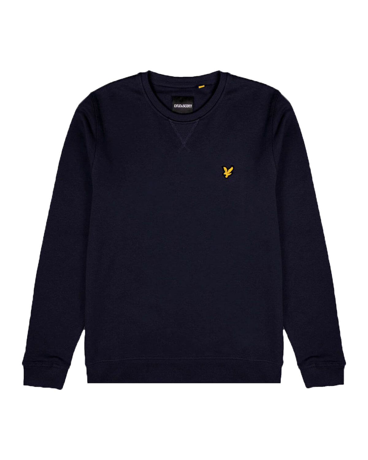 Man Sweatshirt Lyle And Scott Crewneck Brushback Dark Navy